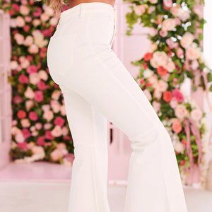 New Energy Flared Bell Bottom Jeans (White)